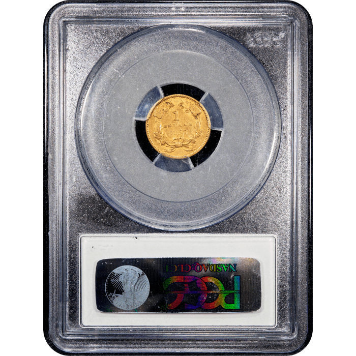 1855 Gold Dollar ($1) Reverse Slab Image