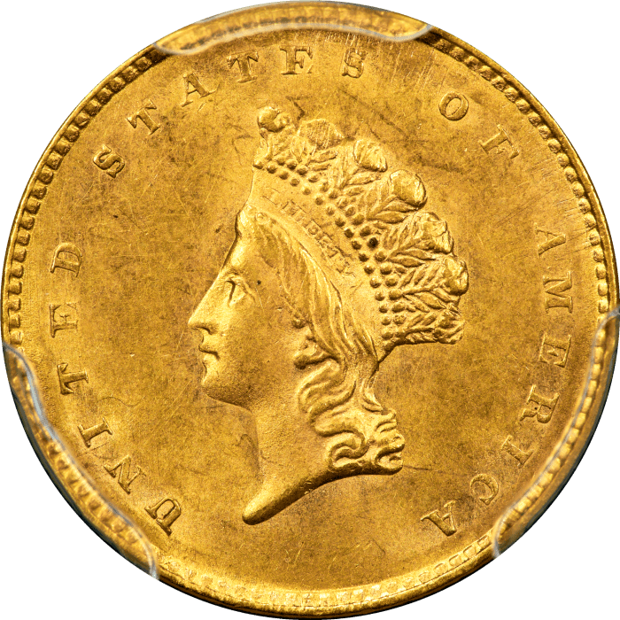 1855 Gold Dollar ($1) Obverse Image
