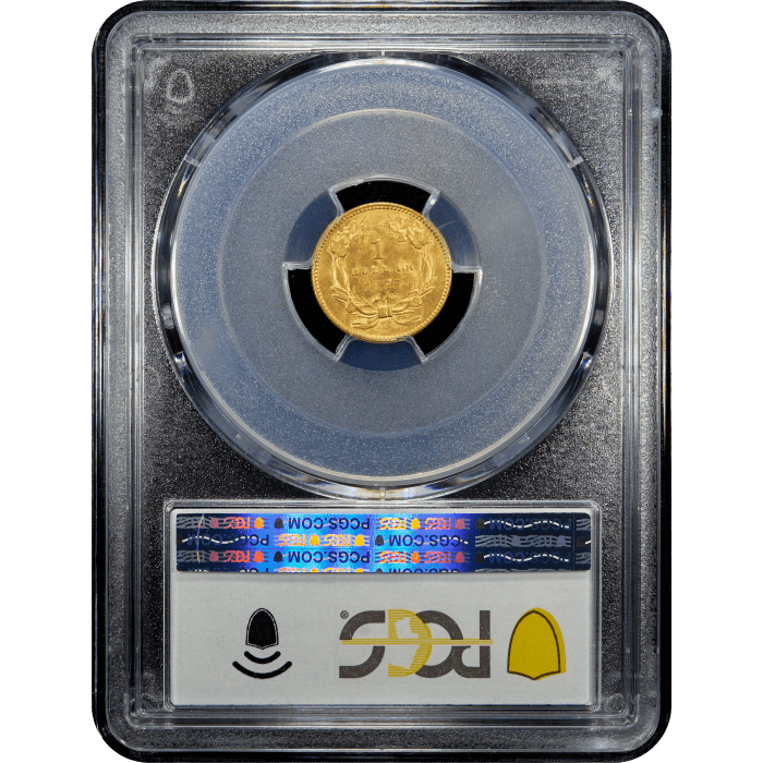 1855 Gold Dollar ($1) Reverse Slab Image