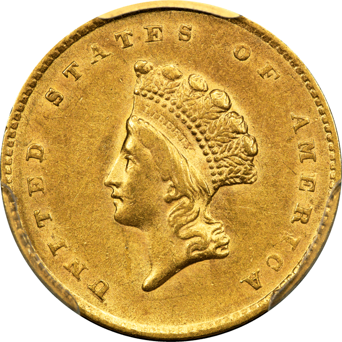 1855 Gold Dollar (G$1) OBVERSE Image