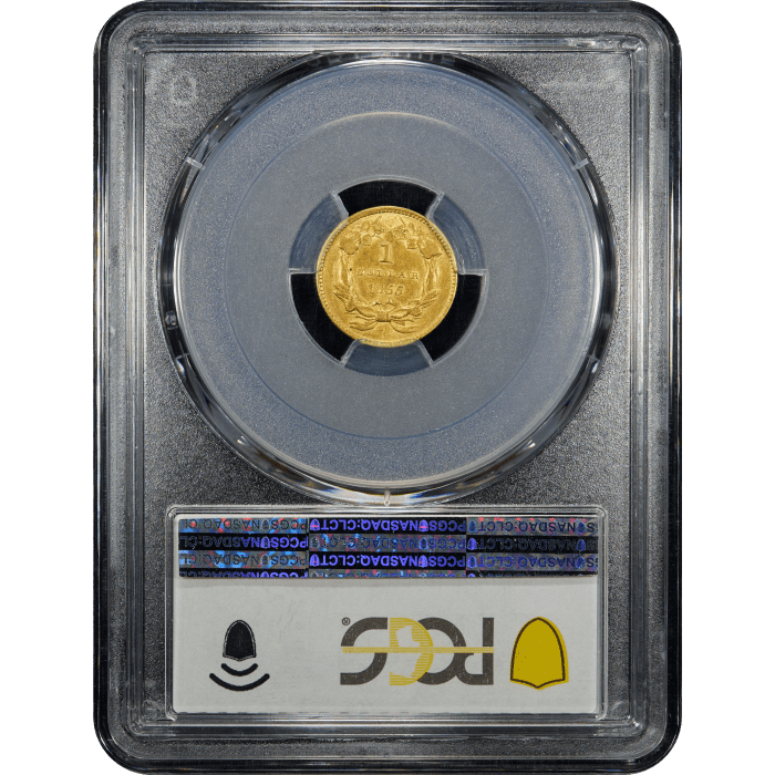 1855 Gold Dollar (G$1) SLAB Image