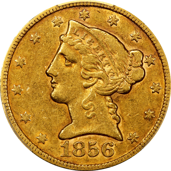1856 Liberty Gold Half Eagle ($5) Obverse Image