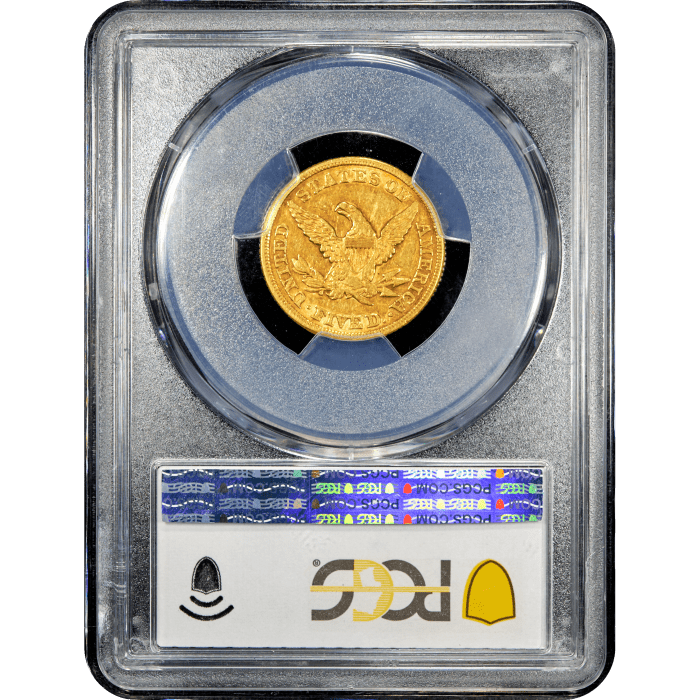 1856 Liberty Gold Half Eagle ($5) Reverse Slab Image