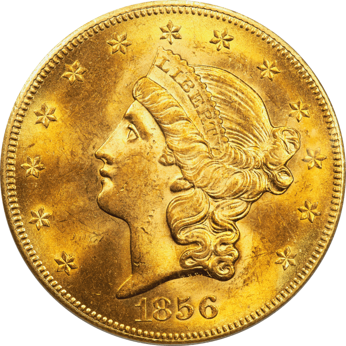1856-S Liberty Gold Double Eagle ($20) S.S. Central America OBVERSE Image