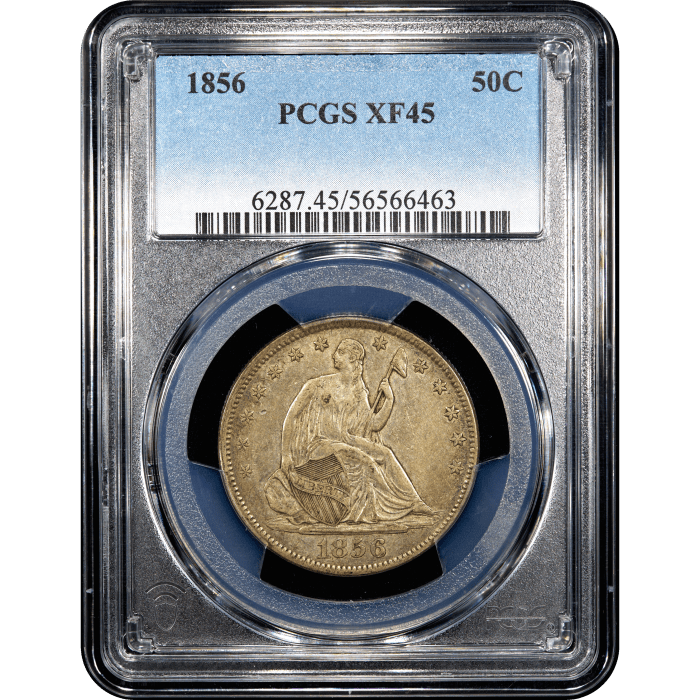 1856 Seated Liberty Half Dollar (50c) SLAB Image