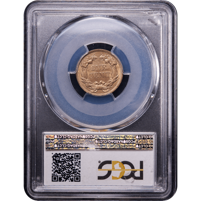 1857 Flying Eagle Cent (1c) Reverse Slab Image