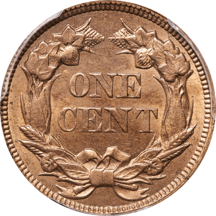 1857 Flying Eagle Cent (1c) Reverse Image