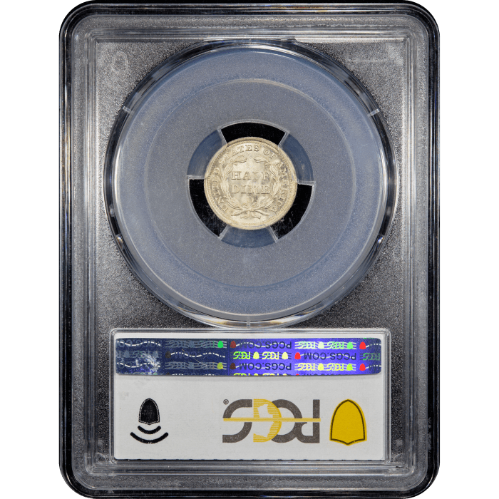 1857-O Seated Liberty Half Dime (H10C) Reverse Slab Image