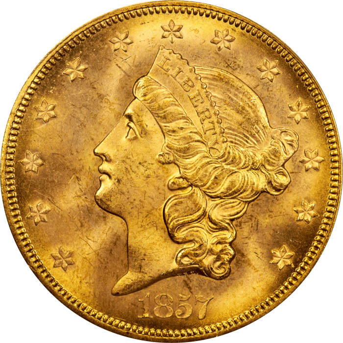 1857-S Liberty Gold Double Eagle ($20) S.S. Central America Obverse Image
