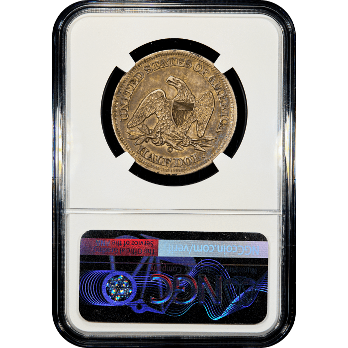 1858-O Seated Liberty Half Dollar (50c) Reverse Slab Image