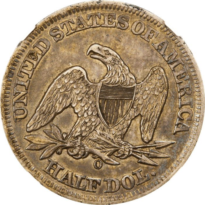 1858-O Seated Liberty Half Dollar (50c) Reverse Image