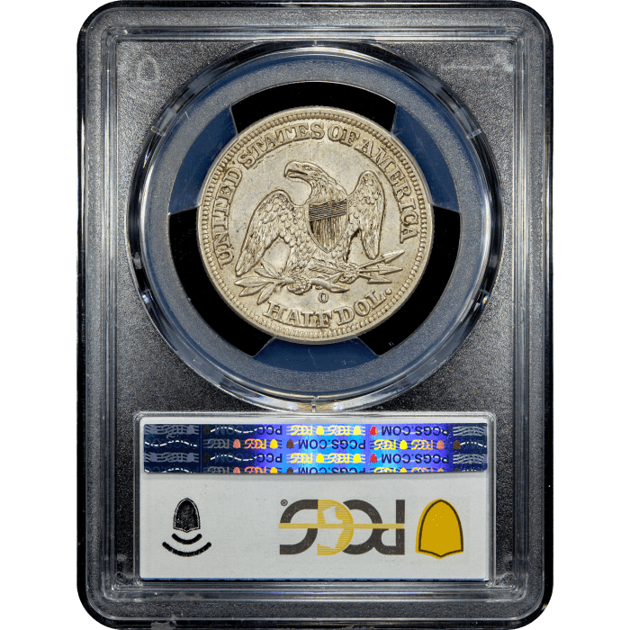 1858-O Seated Liberty Half Dollar (50c) Reverse Slab Image