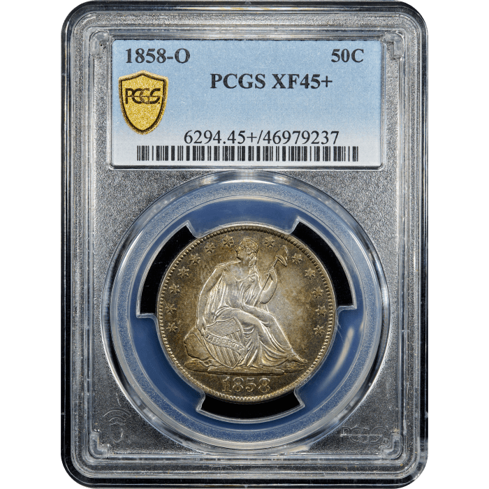 1858-O Seated Liberty Half Dollar (50c) SLAB Image