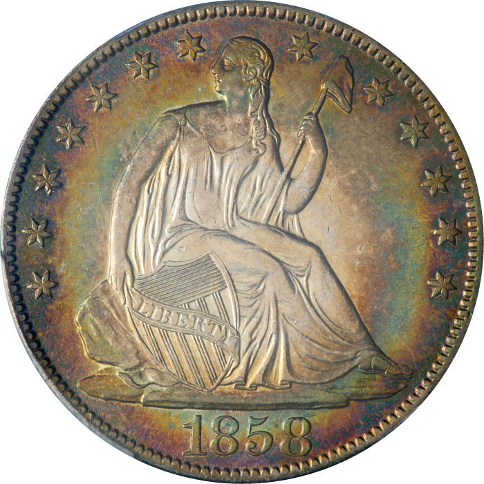 1858-O Seated Liberty Half Dollar (50c) OBVERSE Image
