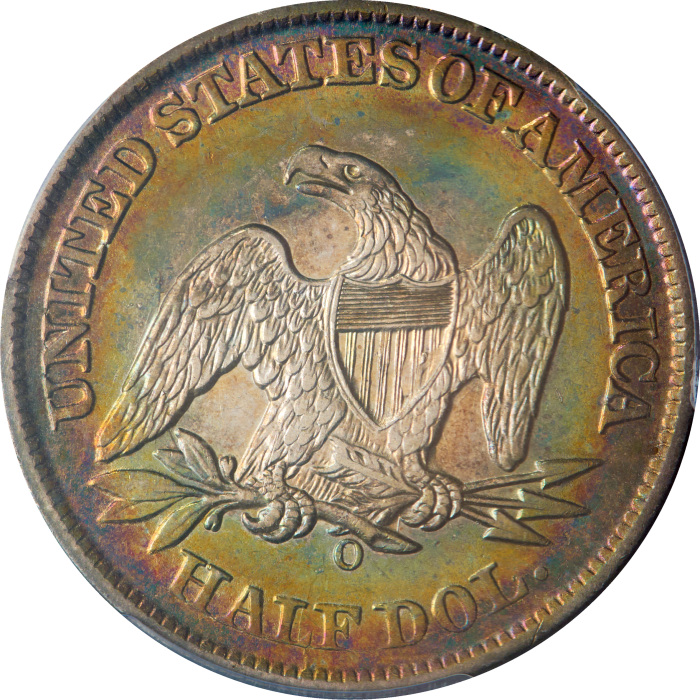 1858-O Seated Liberty Half Dollar (50c) REVERSE Image