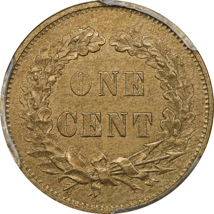 1858 Pattern Cent (1c) J-192 REVERSE Image
