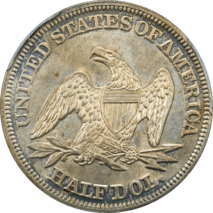 1858 Seated Liberty Half Dollar (50c) Reverse Image