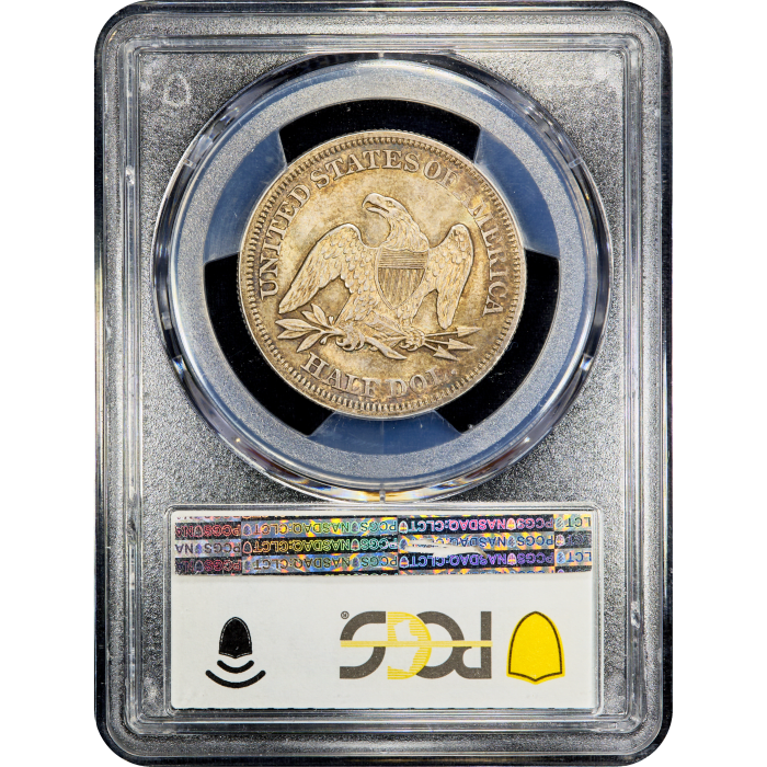 1858 Seated Liberty Half Dollar (50c) Reverse Slab Image