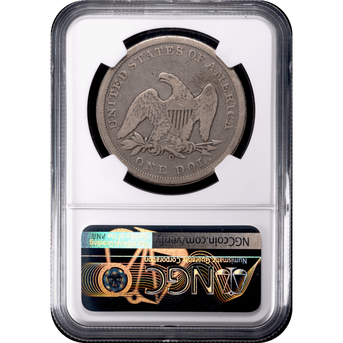 1859-O Seated Liberty Dollar ($1) Reverse Slab Image