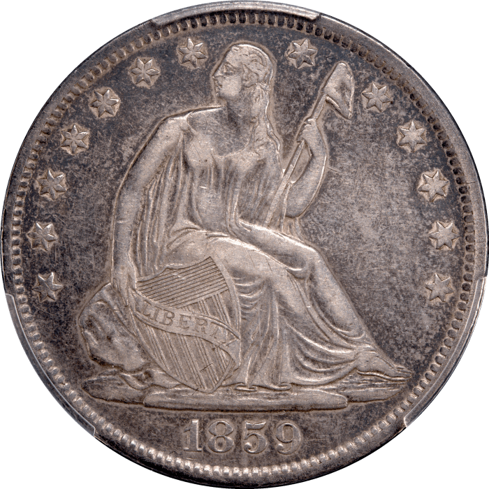 1859-O Seated Liberty Half Dollar (50c) Obverse Image