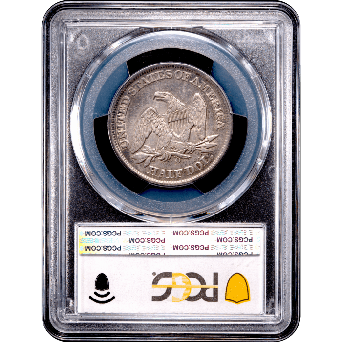 1859-O Seated Liberty Half Dollar (50c) Reverse Slab Image
