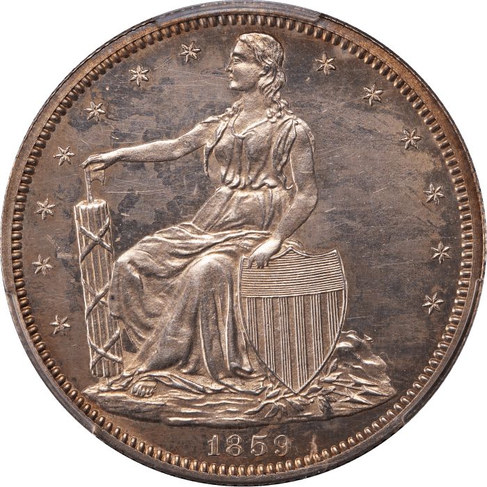 1859 Pattern Seated Half Dollar (50c) J-235 Obverse Image