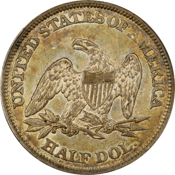 1859 Seated Liberty Half Dollar (50c) REVERSE Image