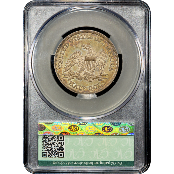 1859 Seated Liberty Half Dollar (50c) Reverse Slab Image