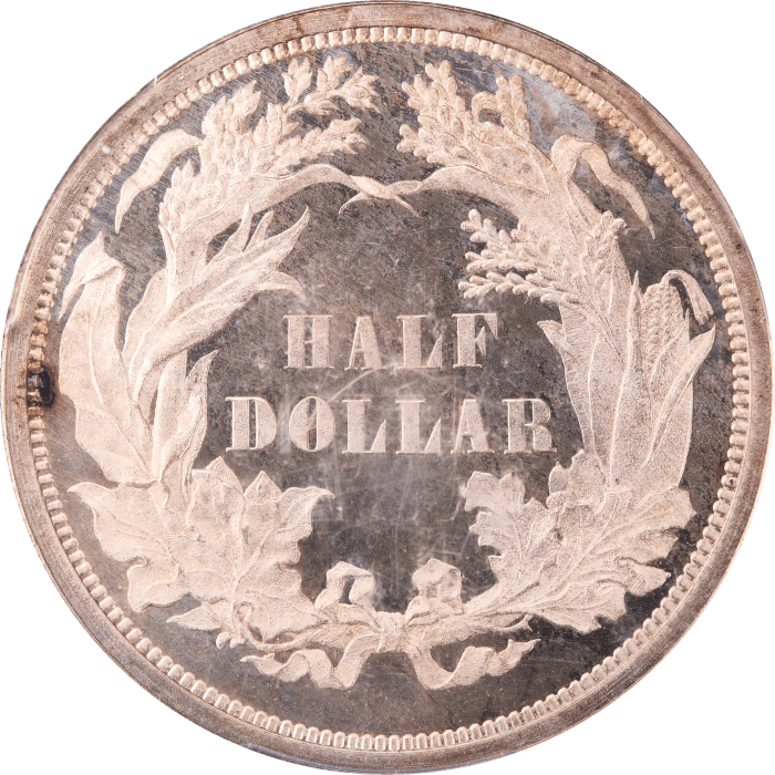 1859 Standard Silver Pattern Half Dollar (50c) J-237 Reverse Image