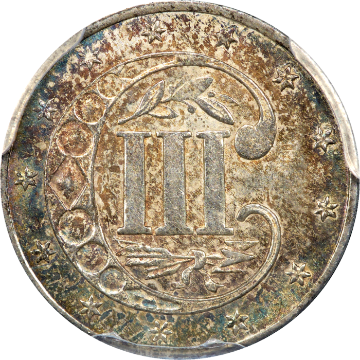 1859 Three Cent Silver (3CS) REVERSE Image