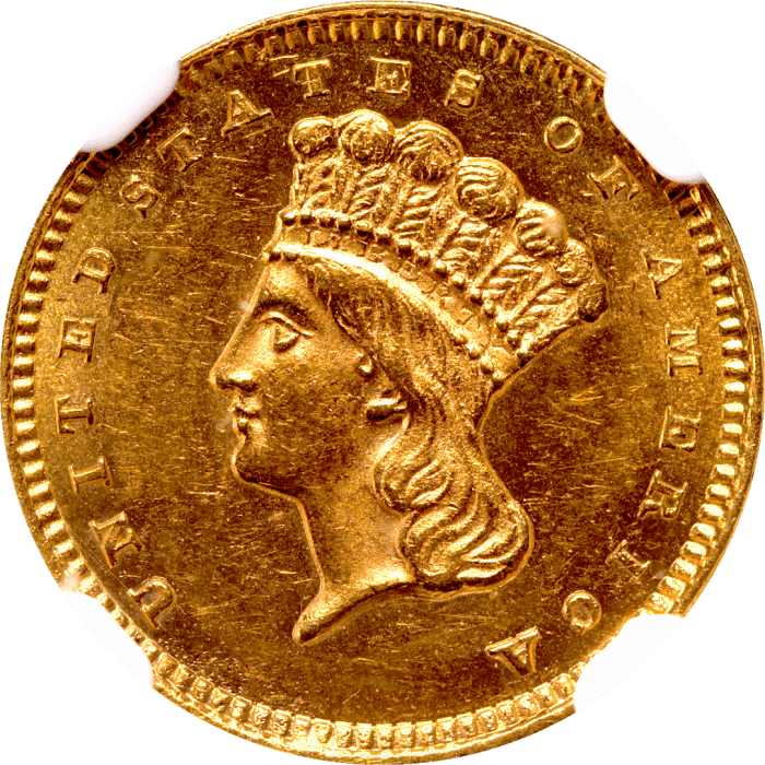 1860 Gold Dollar ($1) Obverse Image