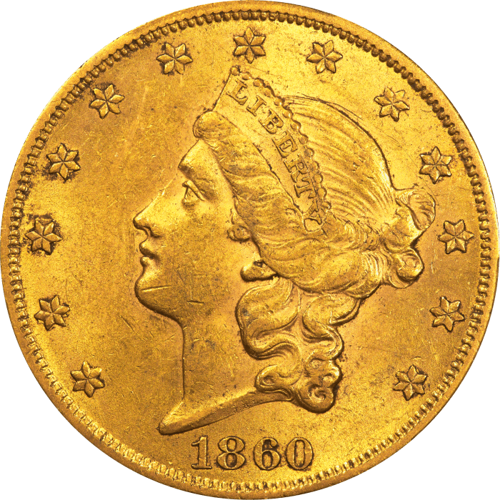 1860 Liberty Gold Double Eagle ($20) OBVERSE Image