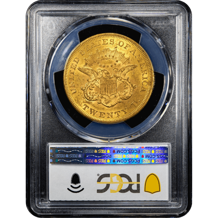 1860 Liberty Gold Double Eagle Reverse Slab Image