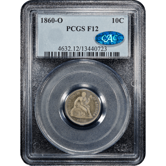 1860-O Seated Liberty Dime (10c) SLAB Image