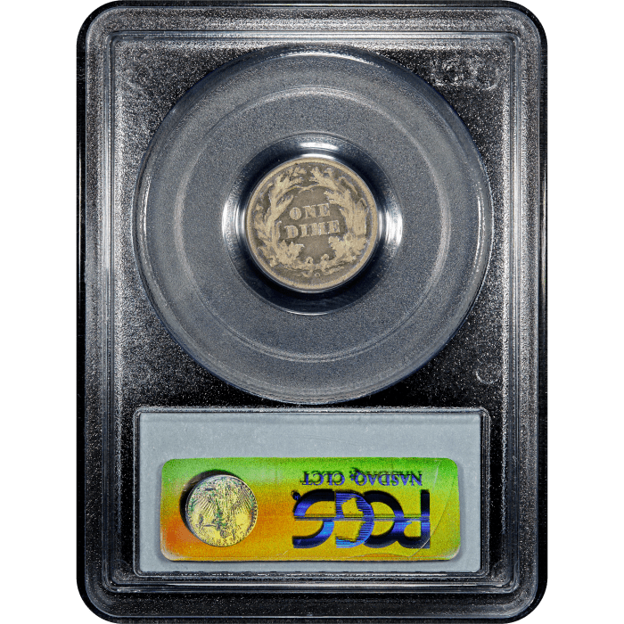 1860-O Seated Liberty Dime (10c) SLAB Image