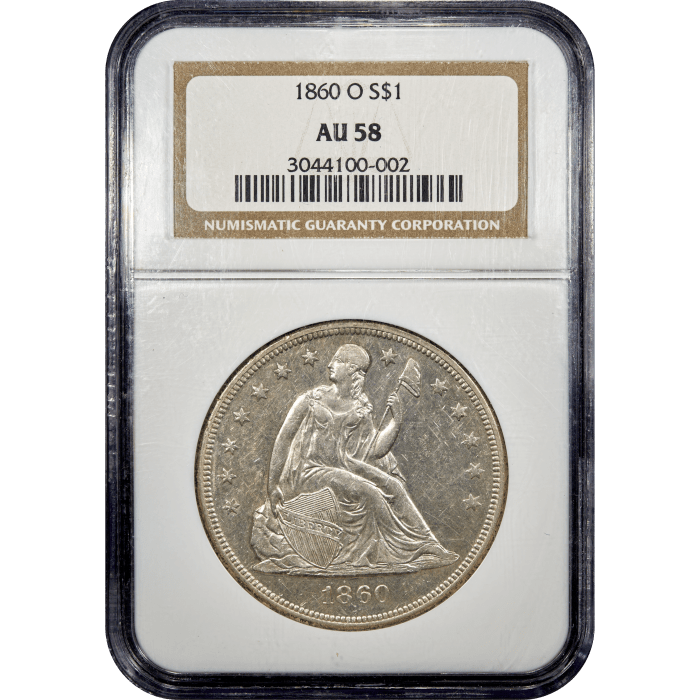 1860-O Seated Liberty Dollar ($1) Obverse Slab Image