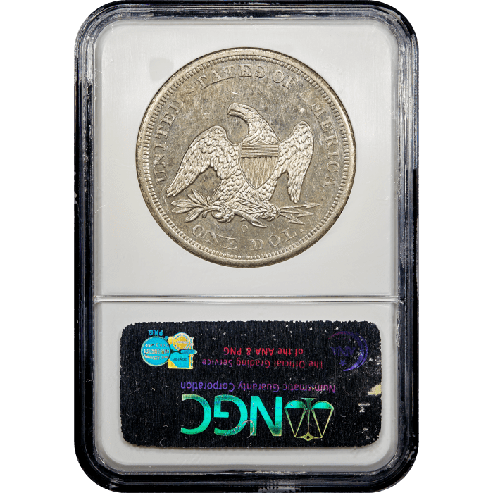 1860-O Seated Liberty Dollar ($1) Reverse Slab Image