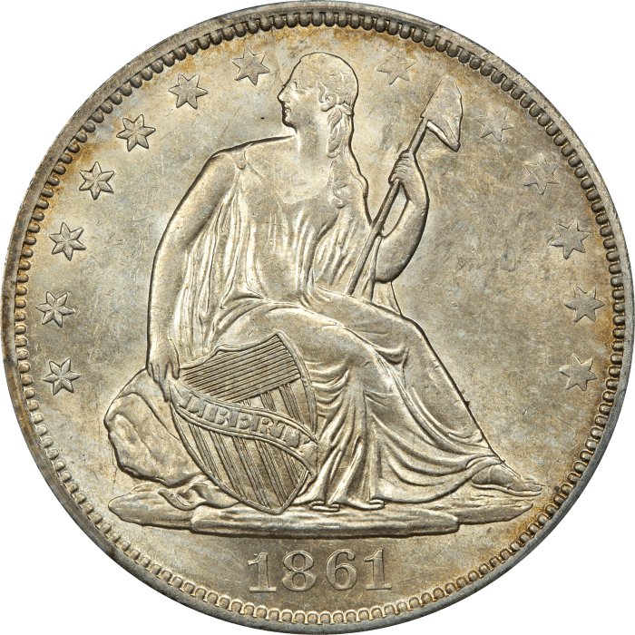 1861-O Seated Liberty Half Dollar (50c) CSA Obverse  Obverse Image