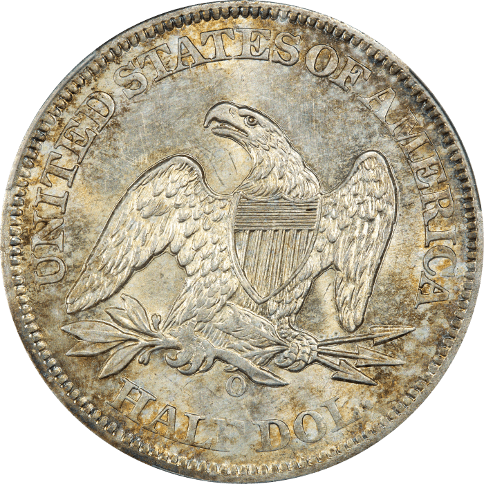 1861-O Seated Liberty Half Dollar (50c) CSA Obverse  Reverse Image