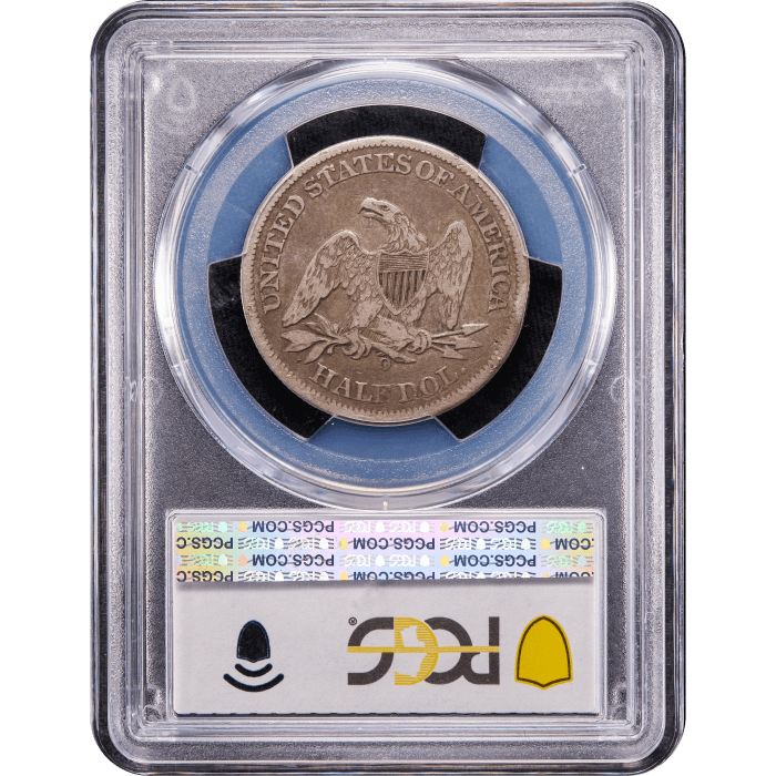 1861-O Seated Liberty Half Dollar (50c) CSA Obverse Reverse Slab Image