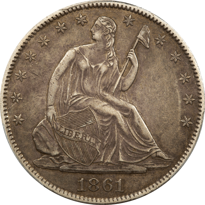 1861-O Seated Liberty Half Dollar (50c) OBVERSE Image