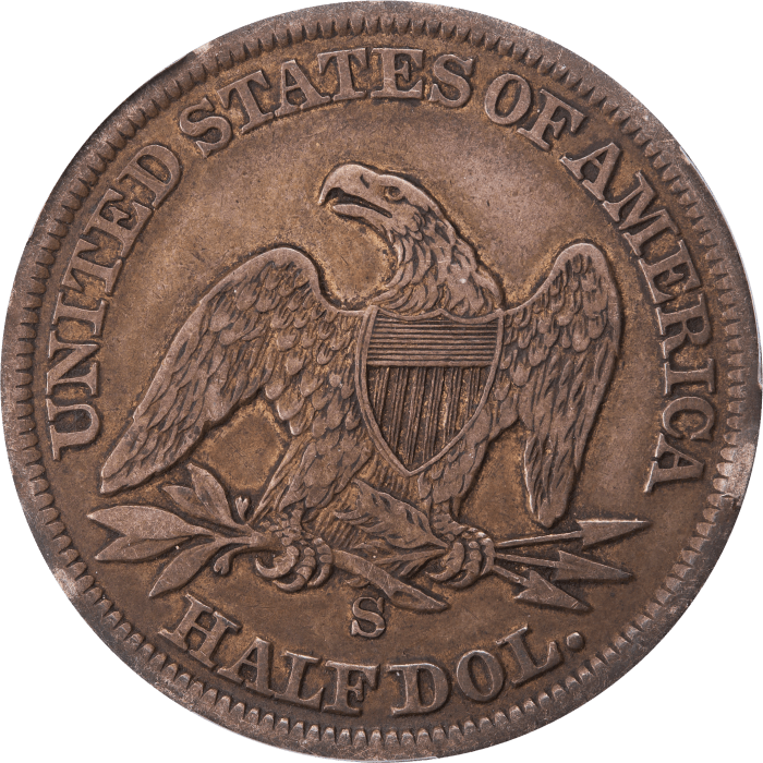 1861-S Seated Liberty Half Dollar (50c) Reverse Image