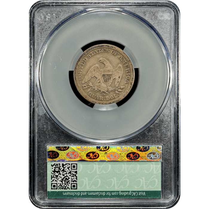 1861-S Seated Liberty Quarter (25c) SLAB Image