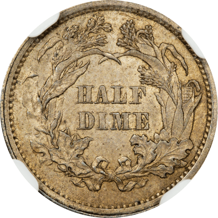 1861 Seated Liberty Half Dime (H10C) Reverse Image