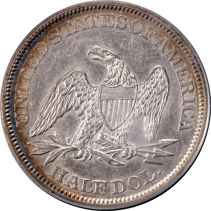 1861 Seated Liberty Half Dollar (50c) Reverse Image