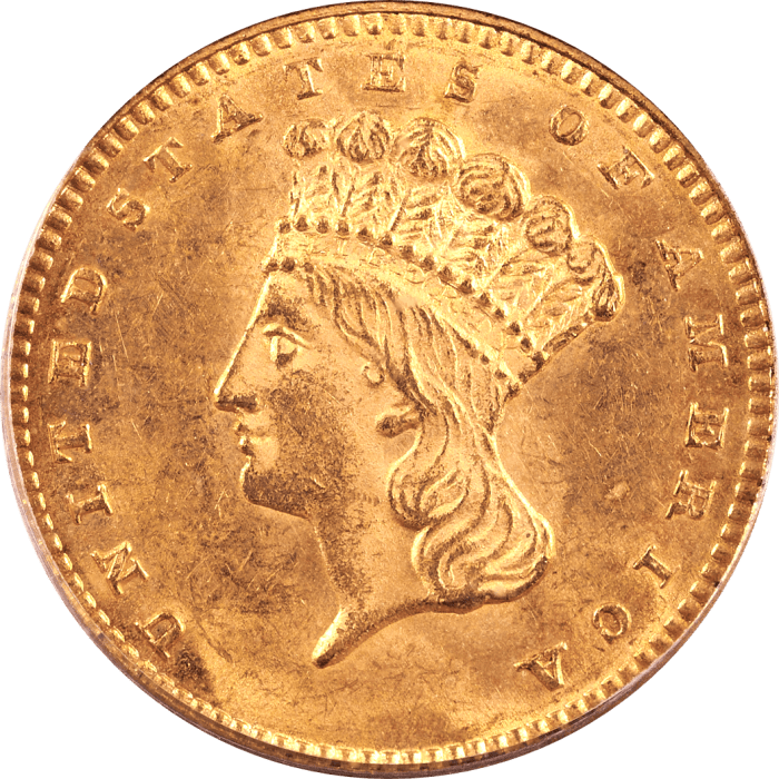 1862 Gold Dollar ($1) Obverse Image