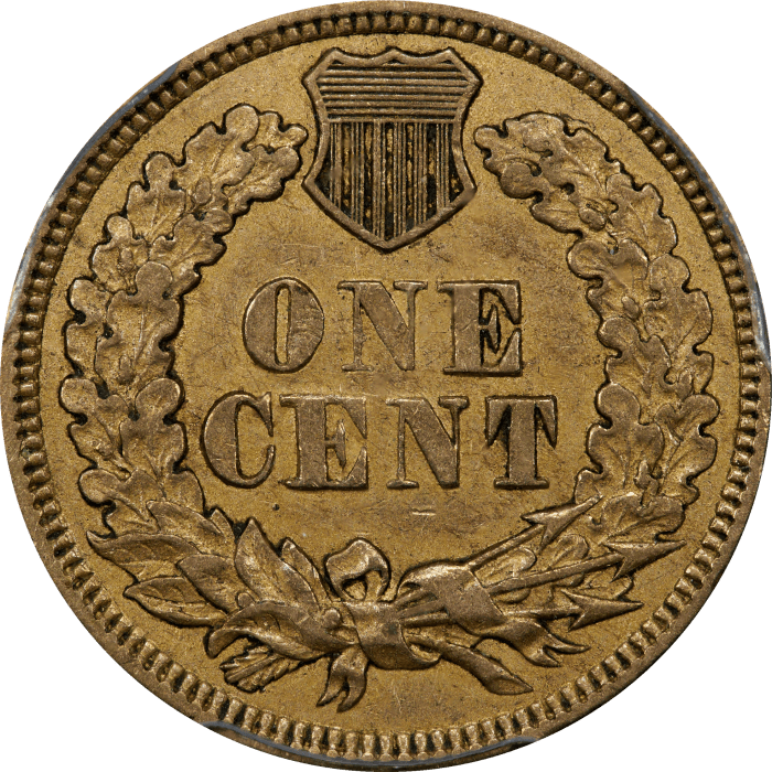 1862 Indian Cent (1c) REVERSE Image