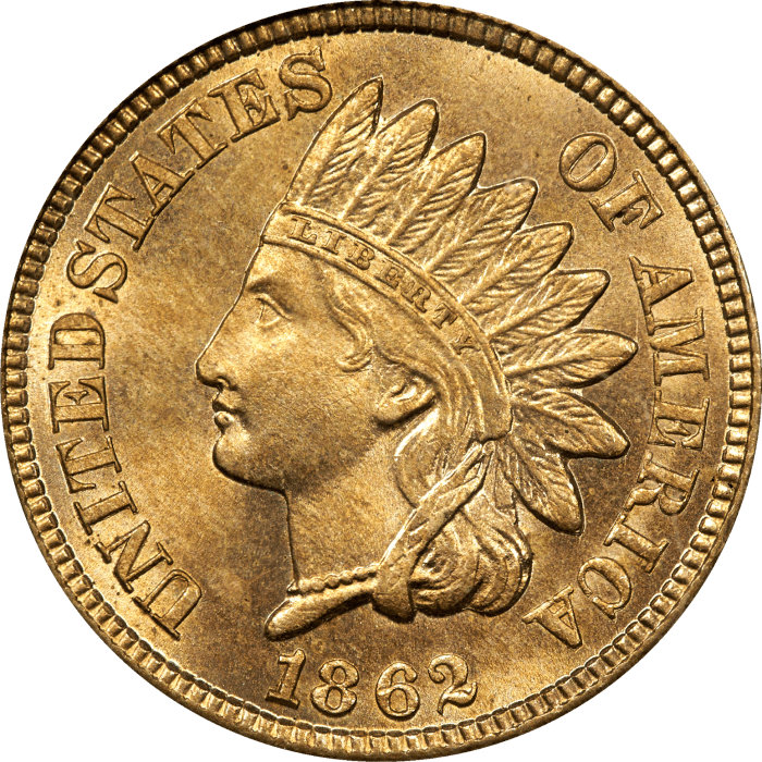 1862 Indian Cent (1c) OBVERSE Image