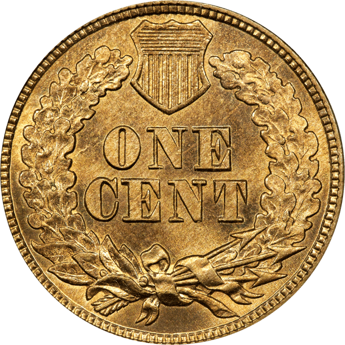 1862 Indian Cent (1c) REVERSE Image