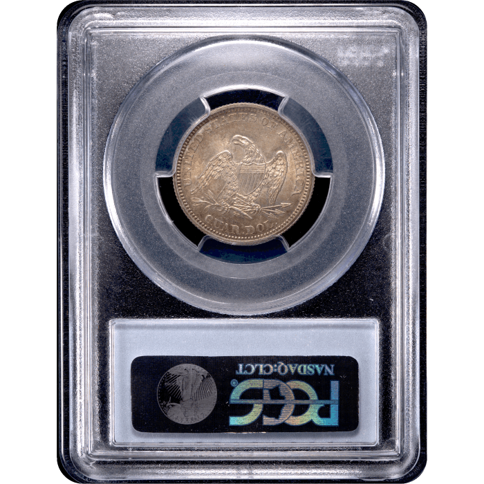 1862 Seated Liberty Quarter (25c) Reverse Slab Image